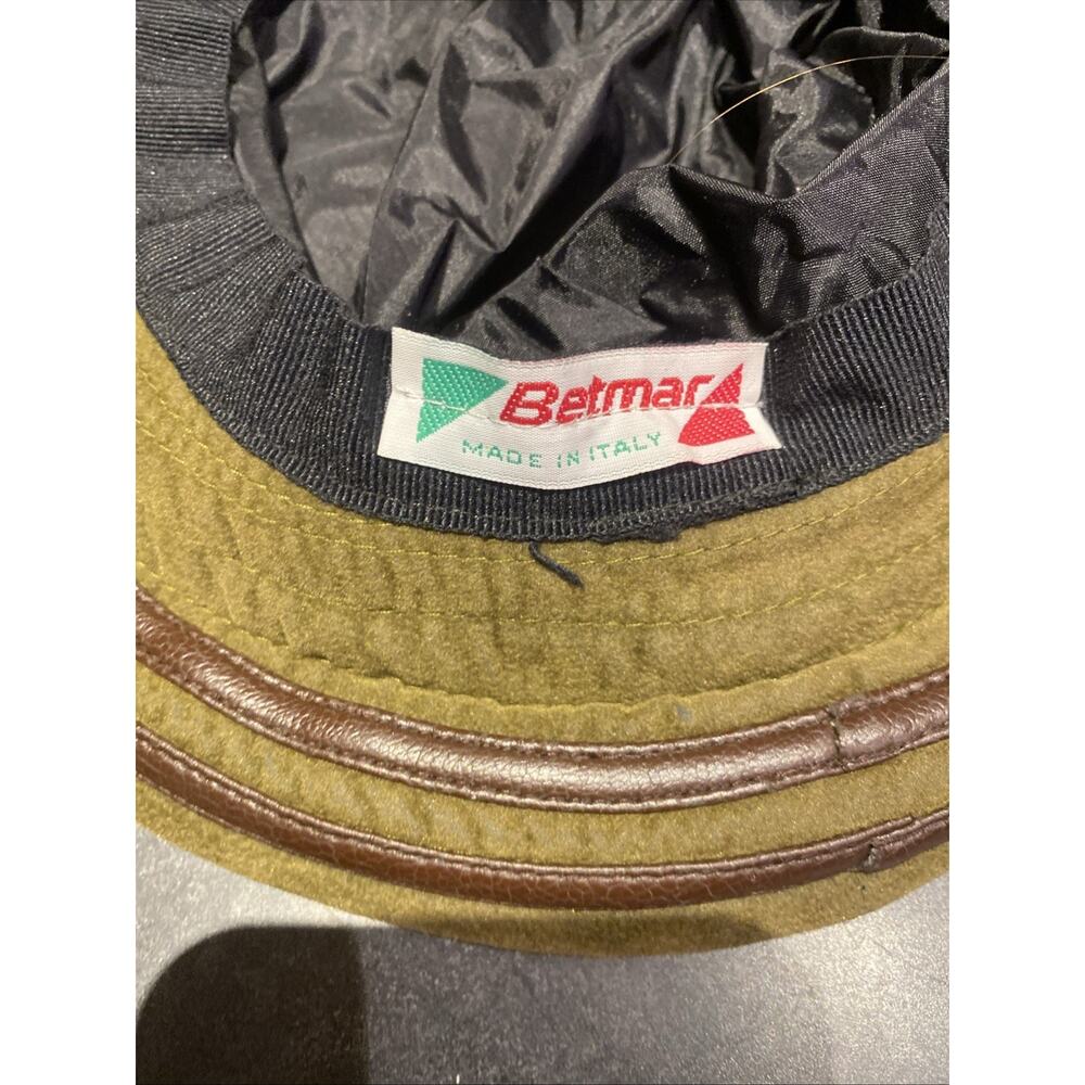 Vintage Betmar Women's Bucket Hat Green Made In Italy OSFA BOHO Fashion - Picture 7 of 8